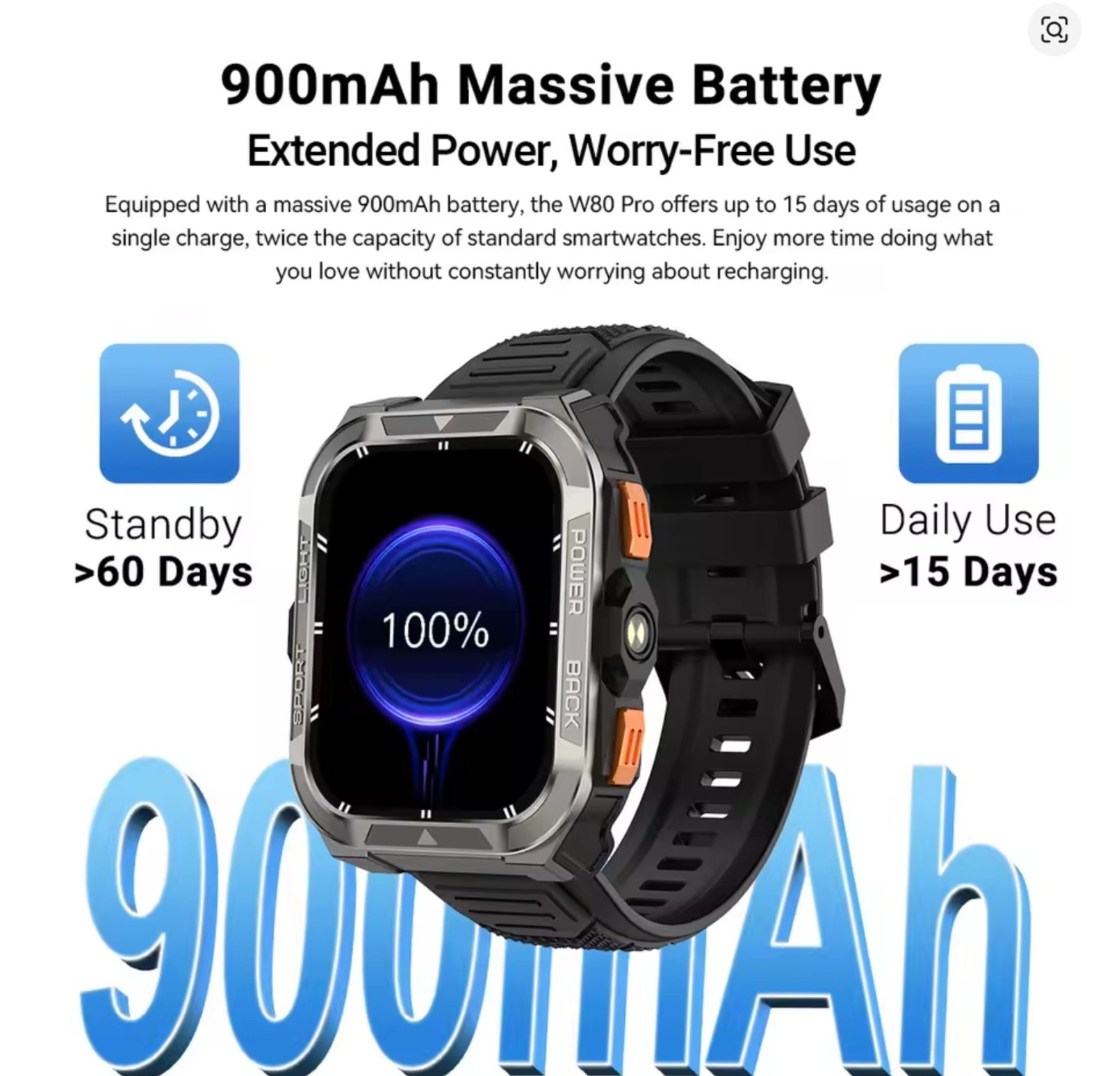 BLACKVIEW W80 PRO: SMARTWATCH RUGERIZADO, BATERIA 20 DIAS - 7