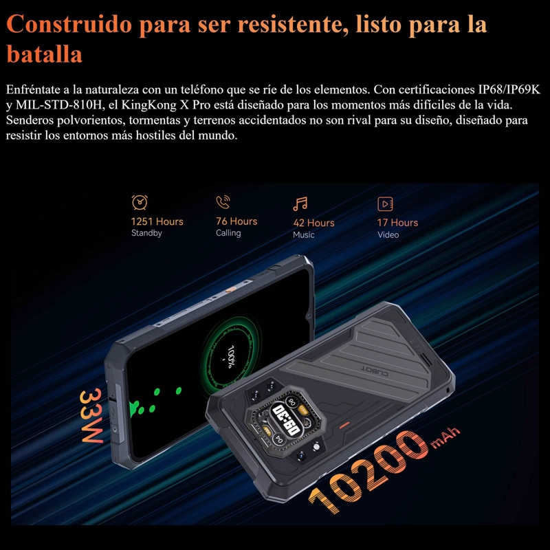 CUBOT KINGKONG X PRO: RAM 24GB, RESISTENTE 5G CAMARA 100 MP - 6