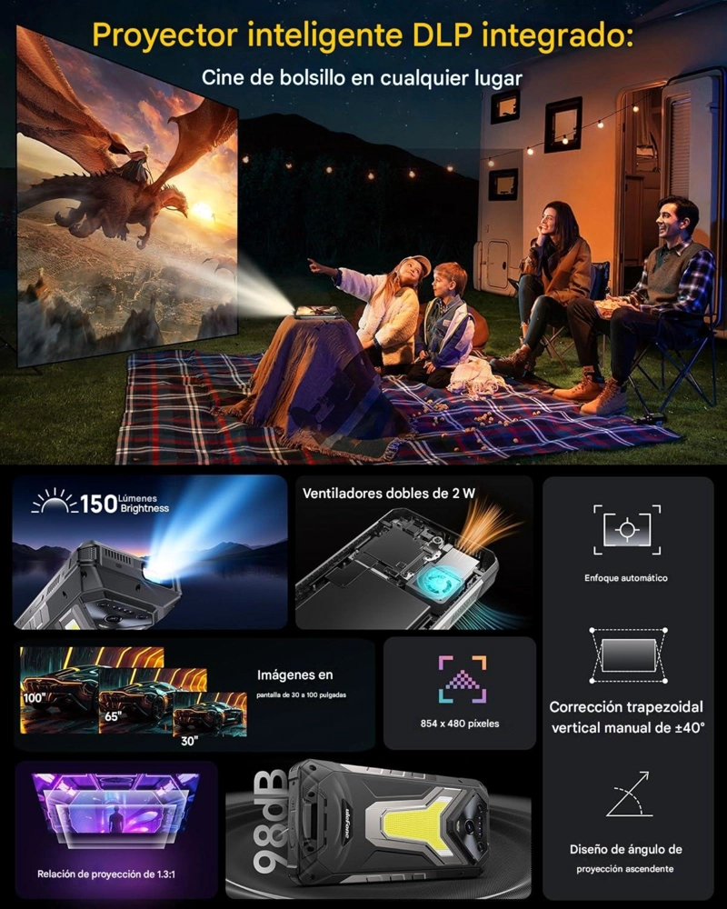 ULEFONE ARMOR 34 PRO PROYECTOR DLP 25500MAH 5G - 3