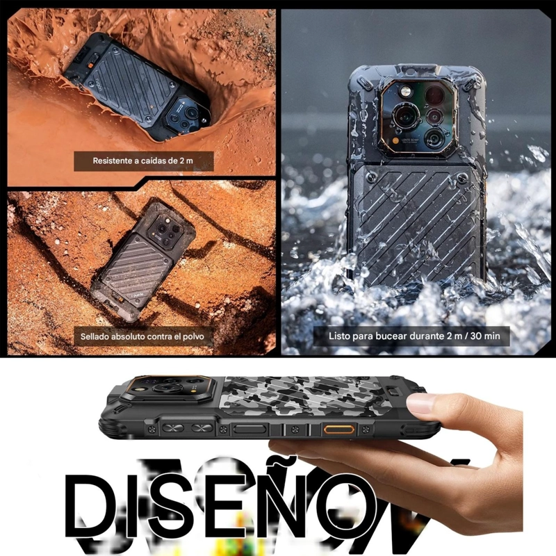 CELULAR RUGONE XEVER 7 ESIM, 2 BATERIAS DOCK AMOLED, TODO TERRENO - 4