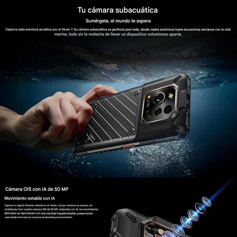 CELULAR RUGONE XEVER 7 ESIM, 2 BATERIAS DOCK AMOLED, TODO TERRENO - 9