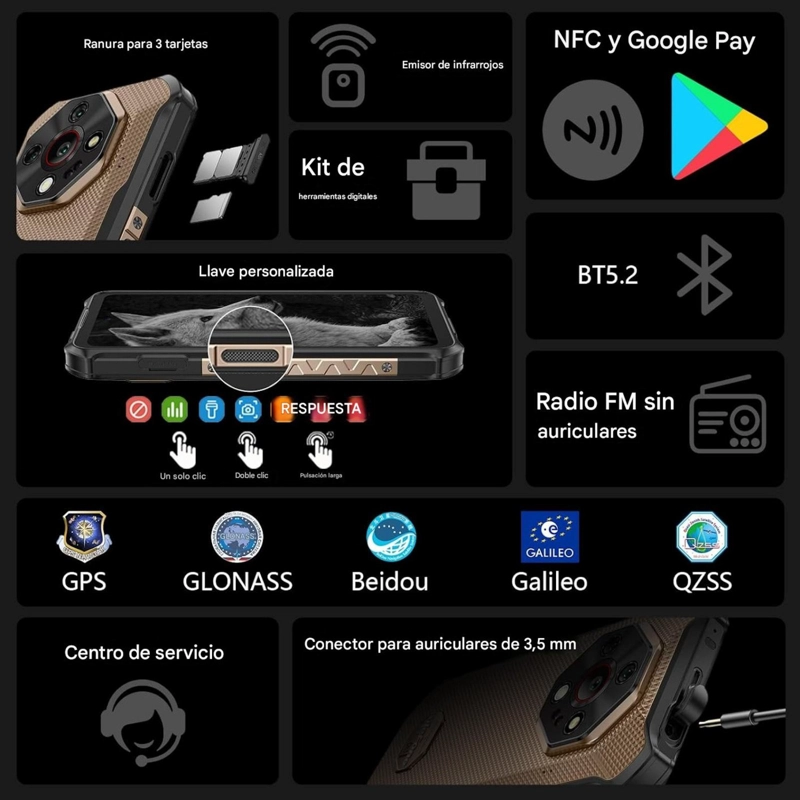 ULEFONE ARMOR X16 PRO RESISTENTE RUGGED 5G 10360MAH 16GB/256GB 2SIM - 4