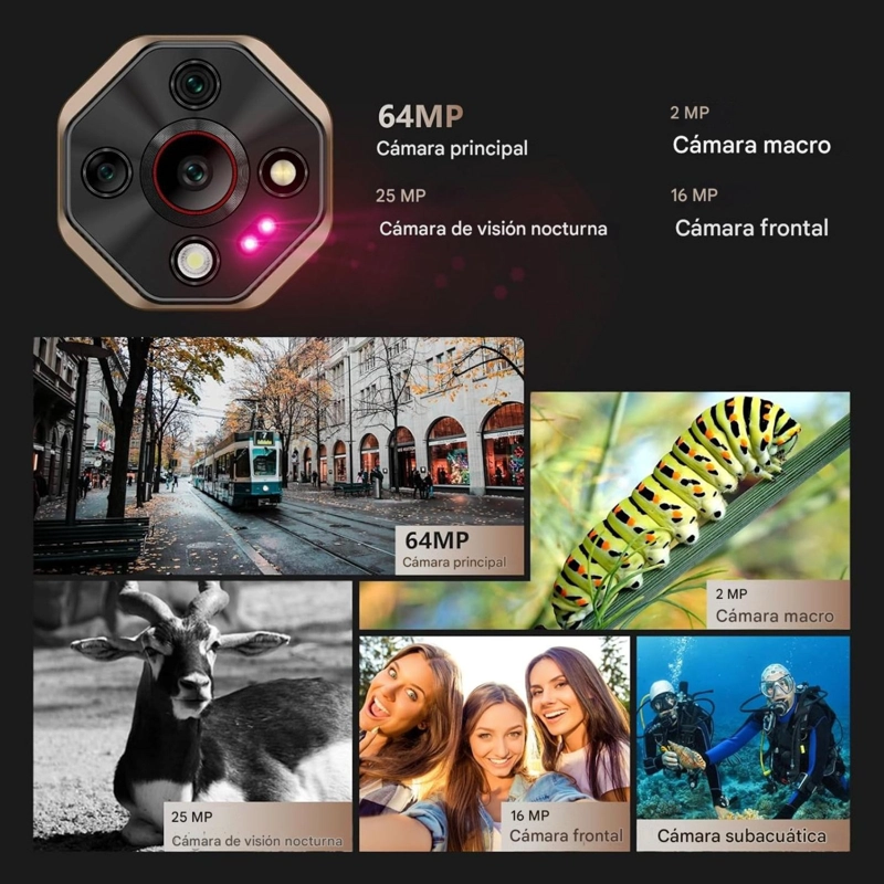 ULEFONE ARMOR X16 PRO RESISTENTE RUGGED 5G 10360MAH 16GB/256GB 2SIM - 9
