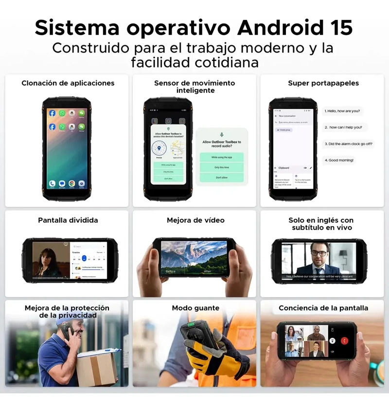DOOGEE FIRE 3 RUGERIZADO 5.5 ANDROID 15 8.350MAH COMPACTO NARANJA - 4