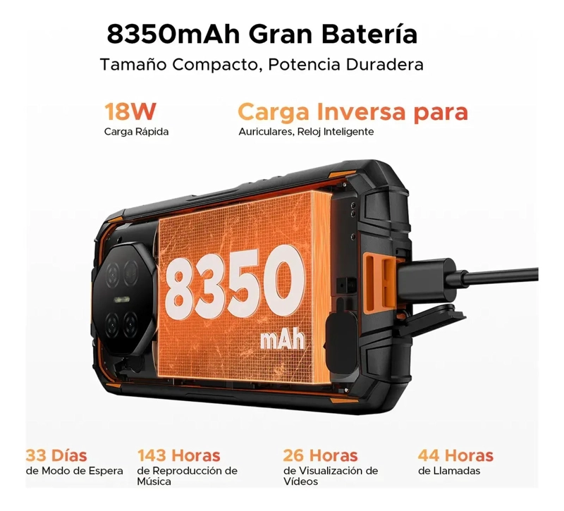 DOOGEE FIRE 3 MAX RUGERIZADO 5.5' 8+256GB 8.350MAH LINTERNA - 4