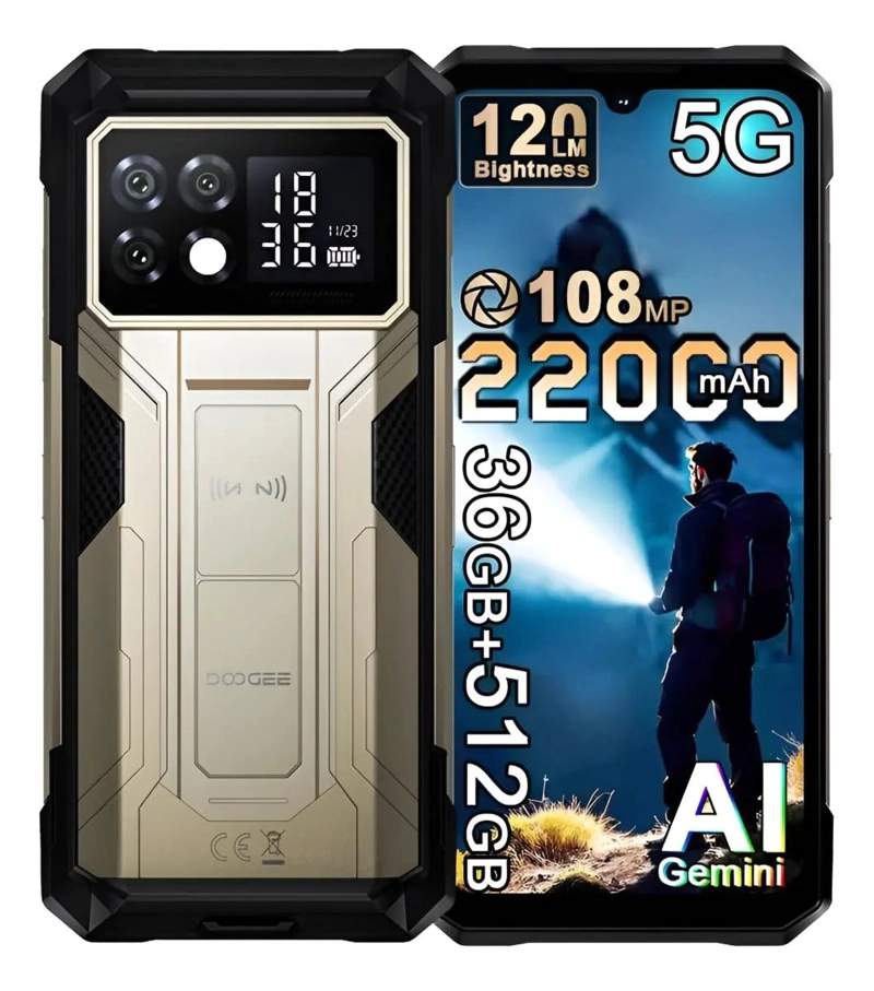 DOOGEE S200 MAX 5G RUGERIZADO 22000MAH 36GB RAM 512GB PANTALLA TRASERA BATERIA BESTIAL DURA DIAS - 1