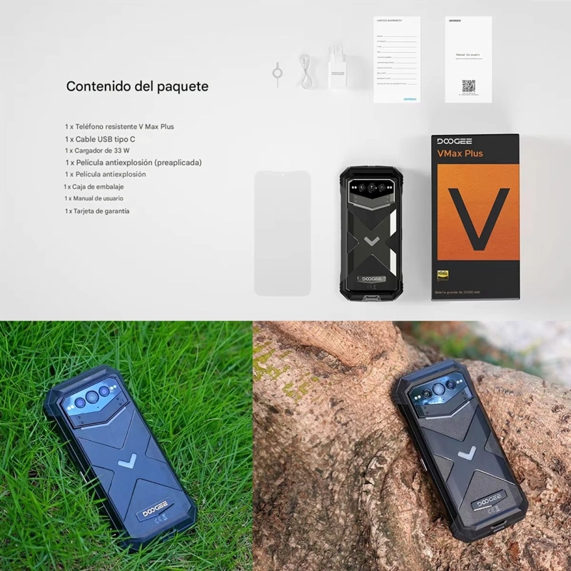DOOGEE V MAX PLUS 5G RUGERIZADO 22000MAH 36GB RAM 512GB BATERIA MONSTRUO DURA DIAS USO EXTREMO - 2