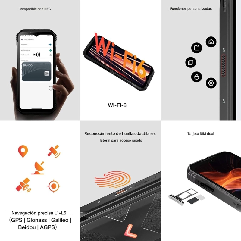 DOOGEE V MAX PLUS 5G RUGERIZADO 22000MAH 36GB RAM 512GB BATERIA MONSTRUO DURA DIAS USO EXTREMO - 10