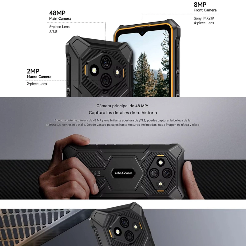 ULEFONE RUGKING 3 PRO RUGERIZADO 120HZ ANDROID 15 128GB RESISTENTE GOLPES AGUA POLVO POTENTE FLUIDO - 6