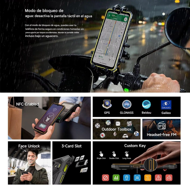 ULEFONE RUGKING 3 PRO RUGERIZADO 120HZ ANDROID 15 128GB RESISTENTE GOLPES AGUA POLVO POTENTE FLUIDO - 8