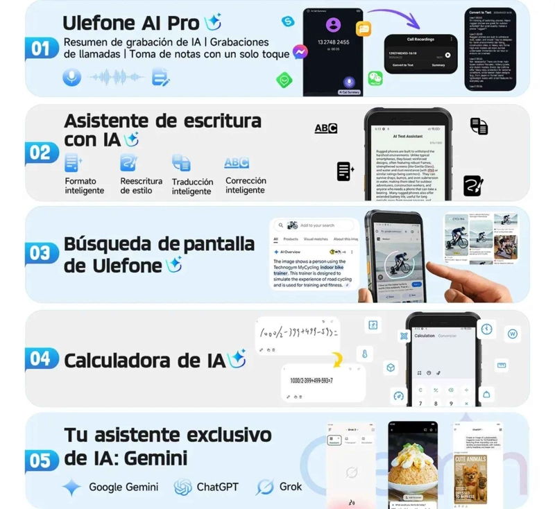 ULEFONE RUGKING 3 PRO RUGERIZADO 120HZ ANDROID 15 128GB RESISTENTE GOLPES AGUA POLVO POTENTE FLUIDO - 11