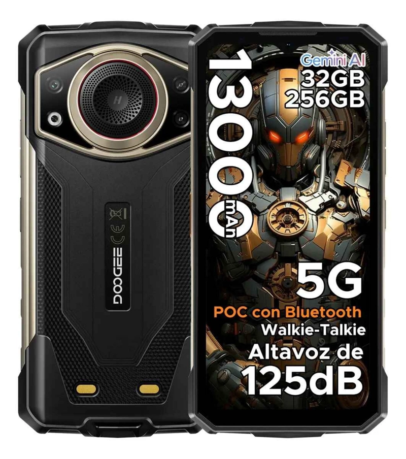 CELULAR RUGERIZADO DOOGEE FIRE 7 ULTRA 5G | BATERIA 13000MAH | INTERCOMUNICADOR POC WALKIE-TALKIE - 1