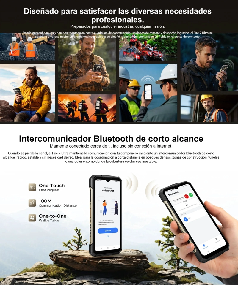CELULAR RUGERIZADO DOOGEE FIRE 7 ULTRA 5G | BATERIA 13000MAH | INTERCOMUNICADOR POC WALKIE-TALKIE - 6