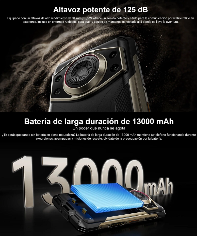 CELULAR RUGERIZADO DOOGEE FIRE 7 ULTRA 5G | BATERIA 13000MAH | INTERCOMUNICADOR POC WALKIE-TALKIE - 7
