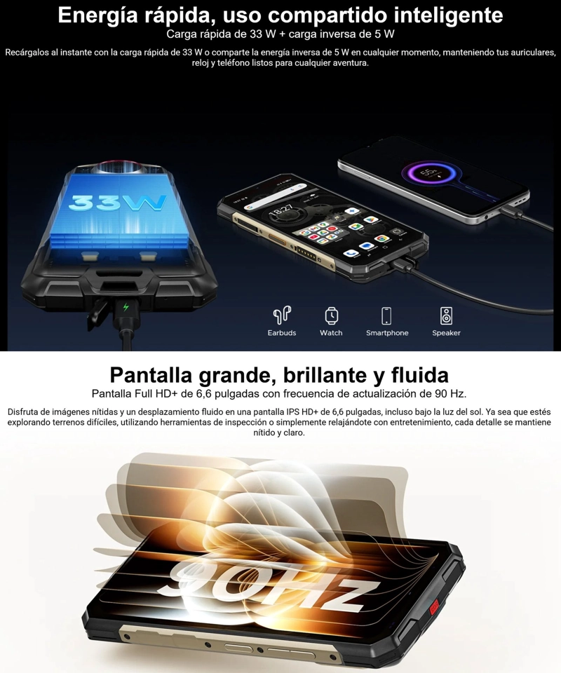 CELULAR RUGERIZADO DOOGEE FIRE 7 ULTRA 5G | BATERIA 13000MAH | INTERCOMUNICADOR POC WALKIE-TALKIE - 8