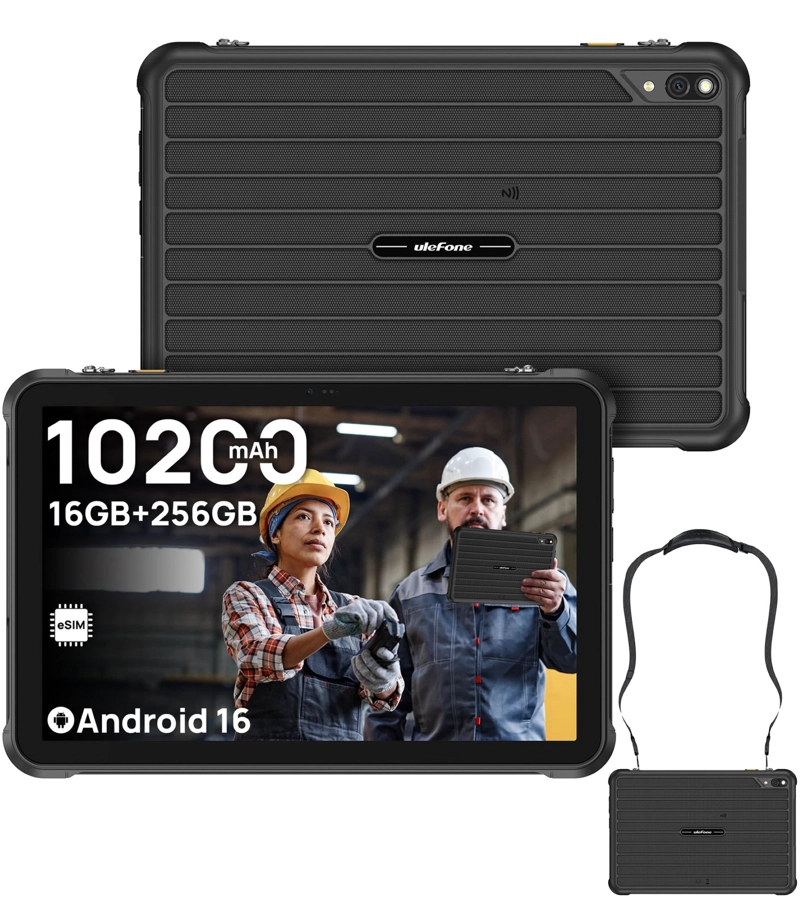 TABLET RUGGED: RUGKING PAD 2 PRO - 10 PULG. 16GB, 4G, LINTERNA, ANDROID 16, CORREA - 1