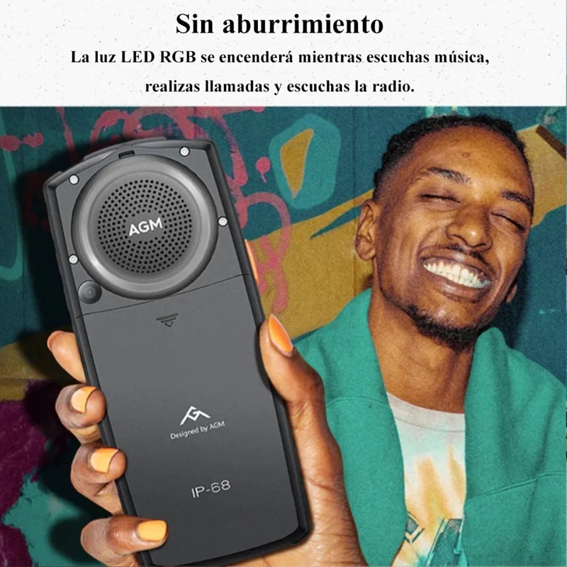 TELE FONO RUGERIZADO AGM M6 4G | IP68 | ALTAVOZ 109DB | DUAL SIM | 2500MAH | LINTERNA TACTICA - 6