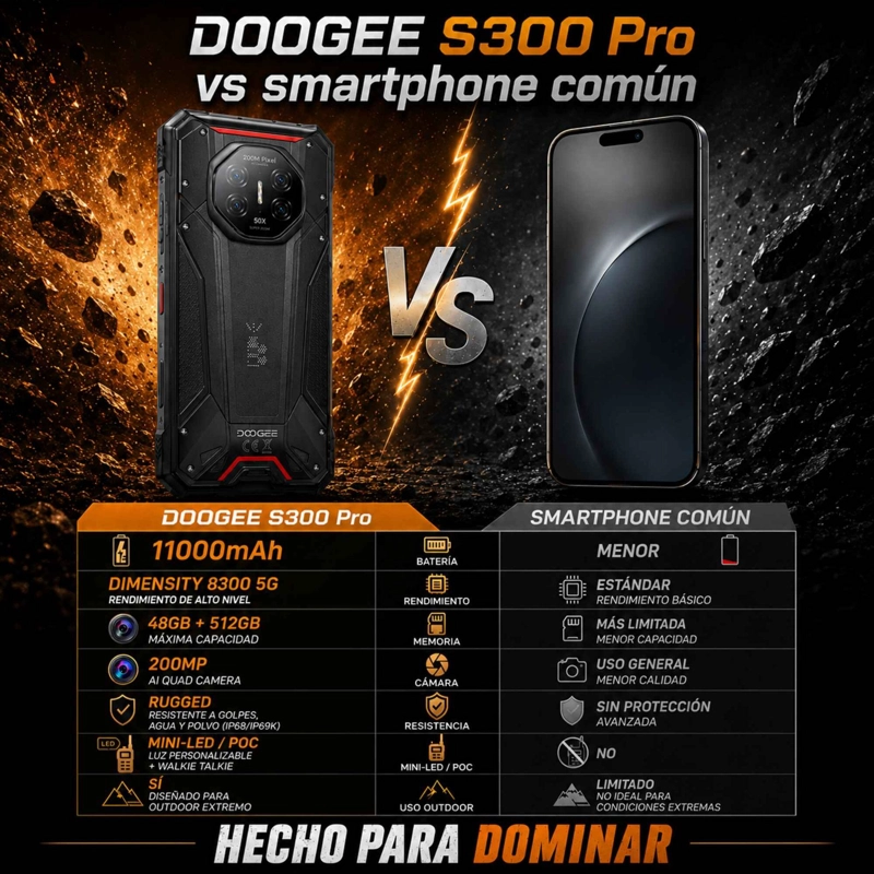 DOOGEE S300 PRO | TELE FONO RUGGED 5G 11000MAH Y CAMARA 200MP - 2