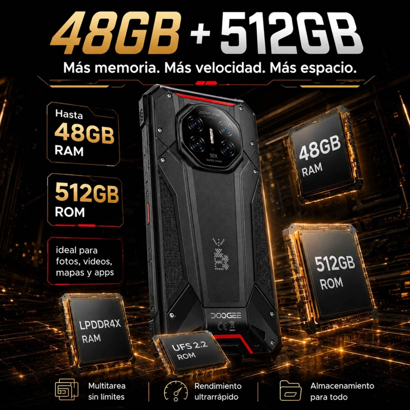 DOOGEE S300 PRO | TELE FONO RUGGED 5G 11000MAH Y CAMARA 200MP - 7