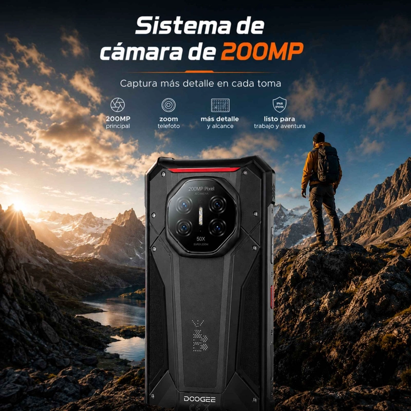 DOOGEE S300 PRO | TELE FONO RUGGED 5G 11000MAH Y CAMARA 200MP - 8