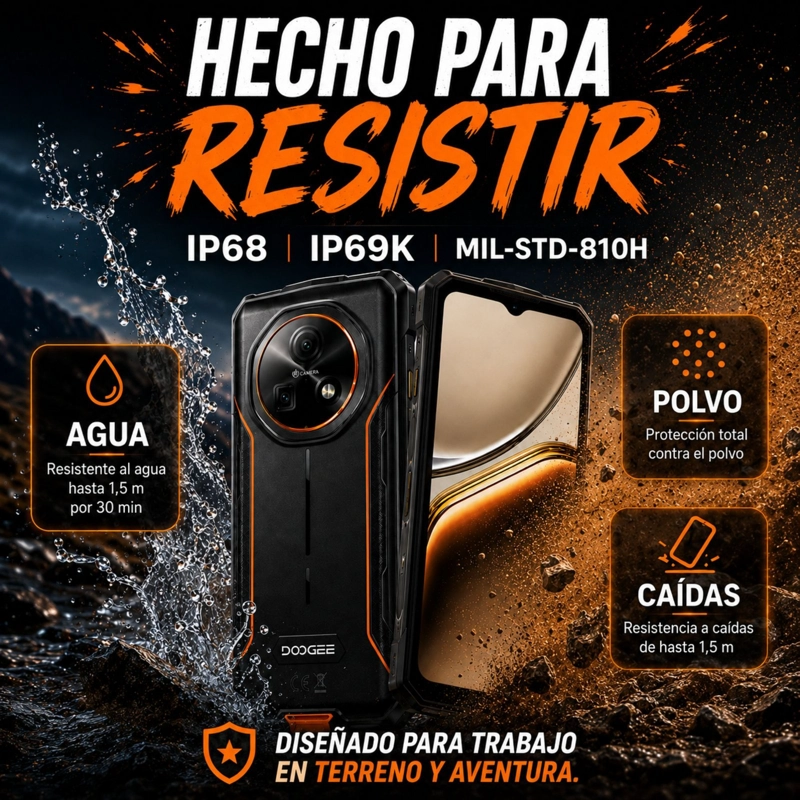 DOOGEE FIRE 7 | TELE FONO RUGGED 5G CON BATERIA DE 13.000 MAH - 3