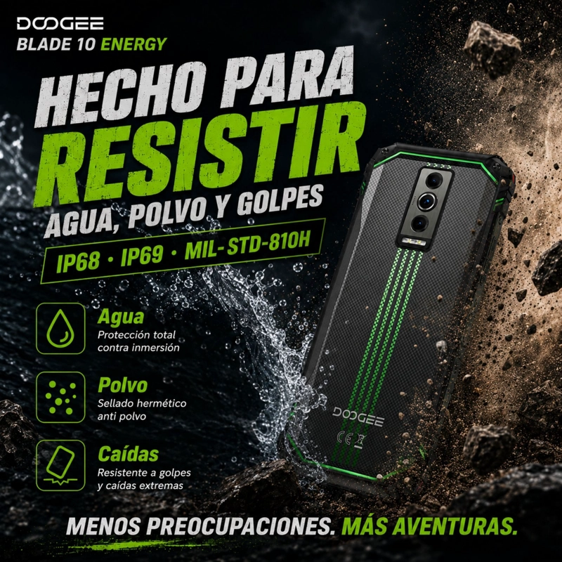 DOOGEE BLADE 10 ENERGY | CELULAR RUGGED DELGADO IP68 - 3