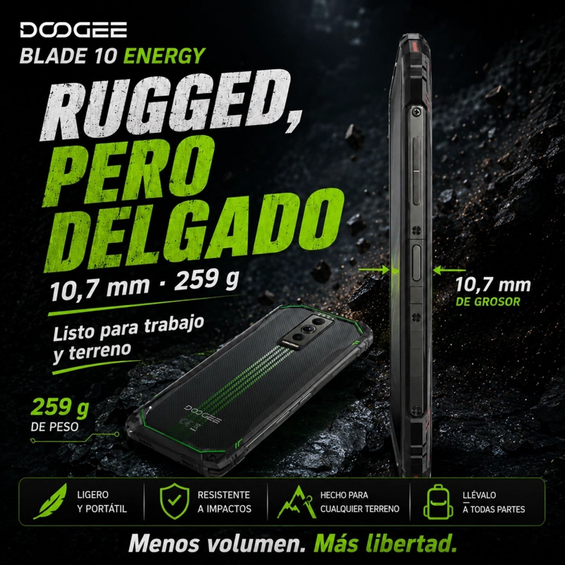 DOOGEE BLADE 10 ENERGY | CELULAR RUGGED DELGADO IP68 - 4