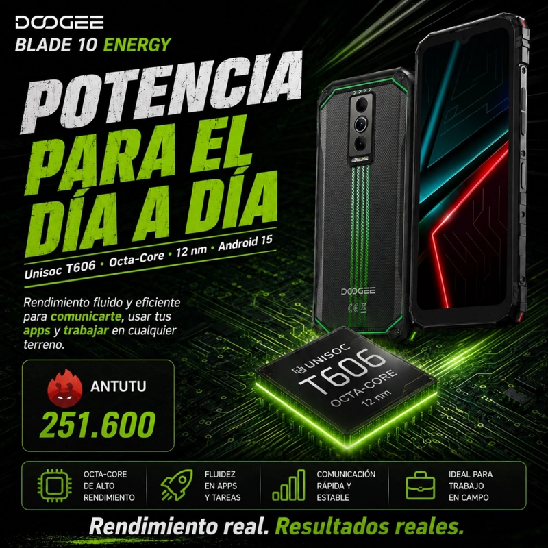 DOOGEE BLADE 10 ENERGY | CELULAR RUGGED DELGADO IP68 - 5