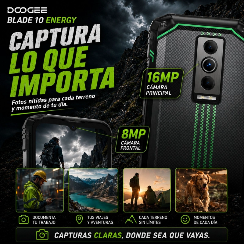 DOOGEE BLADE 10 ENERGY | CELULAR RUGGED DELGADO IP68 - 8