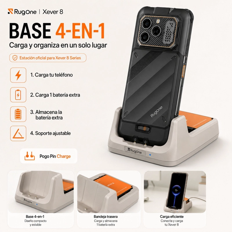 CELULAR RUGGED RUGONE XEVER 8 4G 2 BATERIAS 256GB 16GB RAM - 3