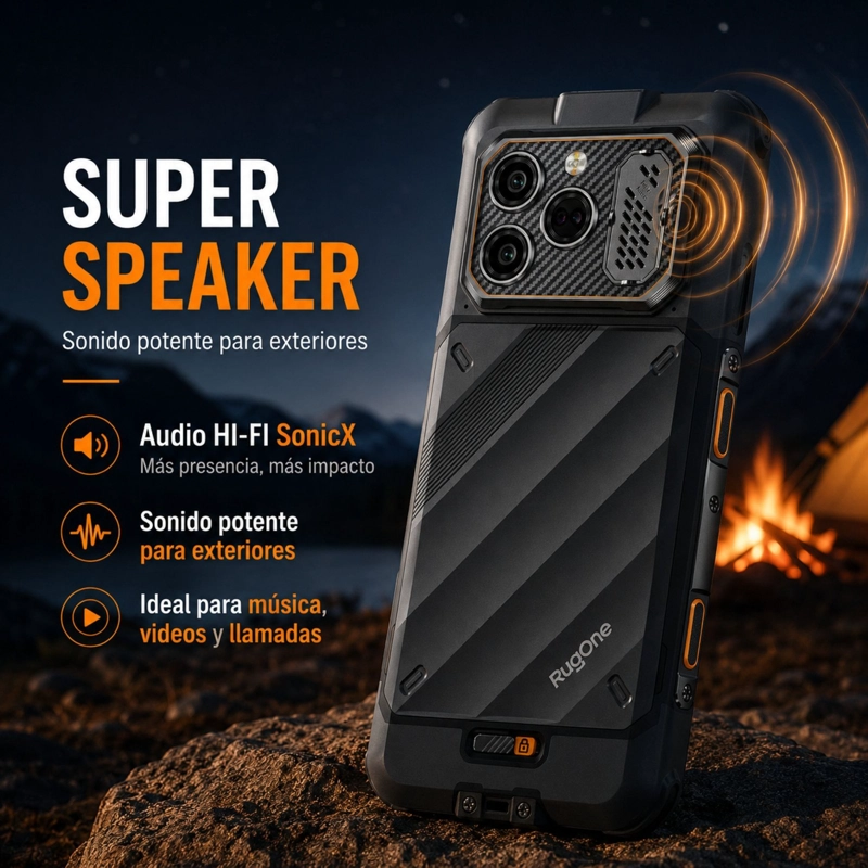 CELULAR RUGGED RUGONE XEVER 8 4G 2 BATERIAS 256GB 16GB RAM - 4