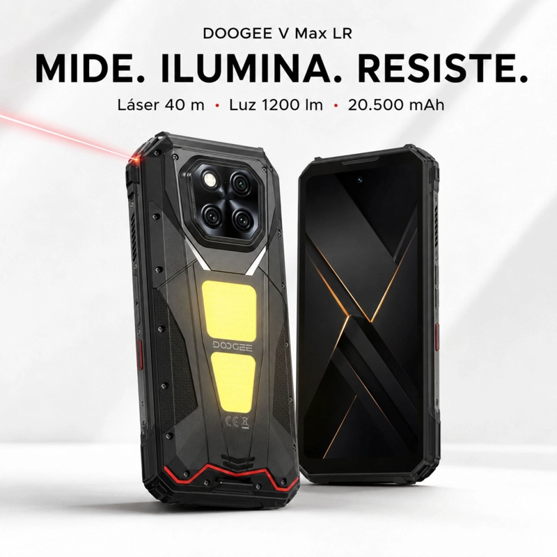 DOOGEE CELULAR RUGGED DOOGEE V MAX LR 5G LASER 40M 512GB 36GB RAM