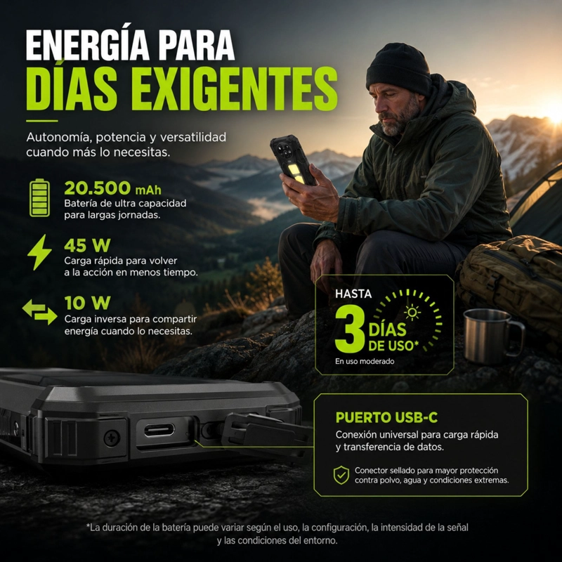 CELULAR RUGGED DOOGEE V MAX LR 5G LASER 40M 512GB 36GB RAM - 6