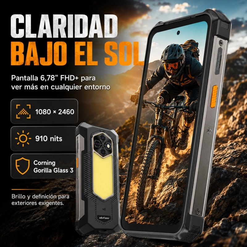 CELULAR RUGGED ULEFONE RUGKING 5 PRO BATERIA 20000MAH 256GB 16GB - 6
