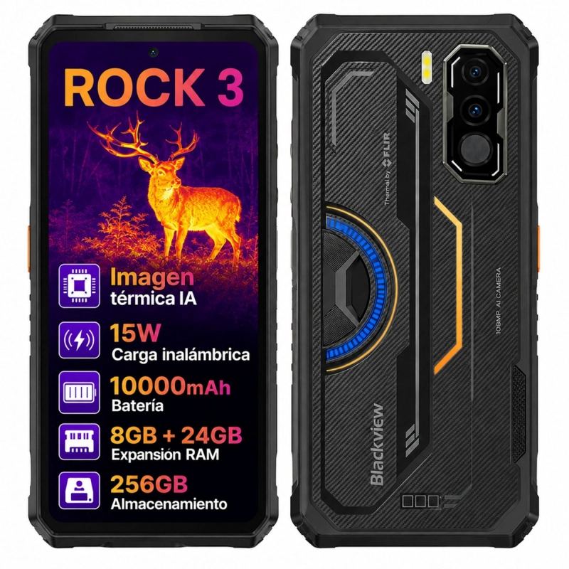 BLACKVIEW ROCK 3 | CELULAR RUGGED CON CAMARA TE RMICA - 1