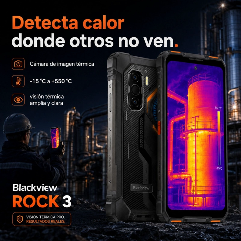 BLACKVIEW ROCK 3 | CELULAR RUGGED CON CAMARA TE RMICA - 3
