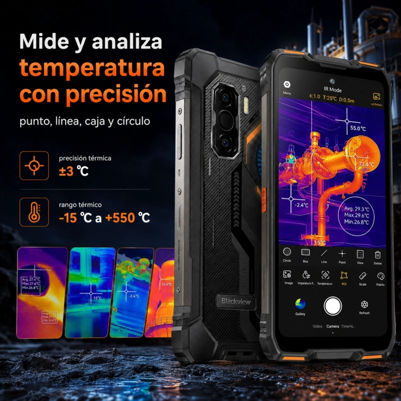 BLACKVIEW ROCK 3 | CELULAR RUGGED CON CAMARA TE RMICA - 4