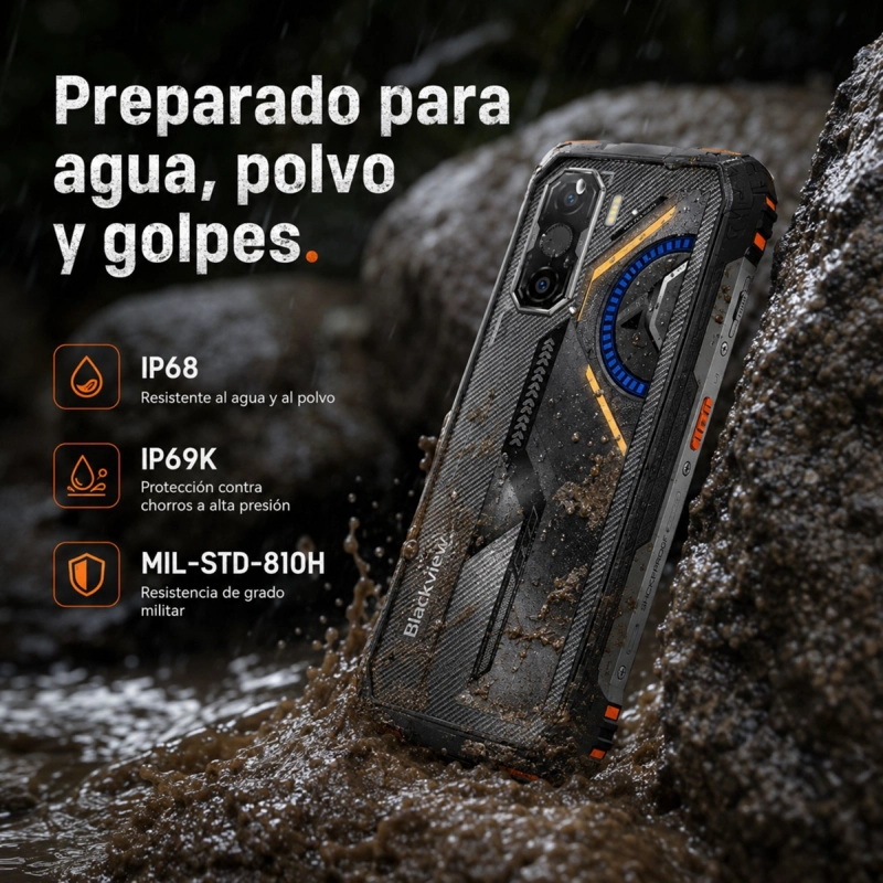 BLACKVIEW ROCK 3 | CELULAR RUGGED CON CAMARA TE RMICA - 5