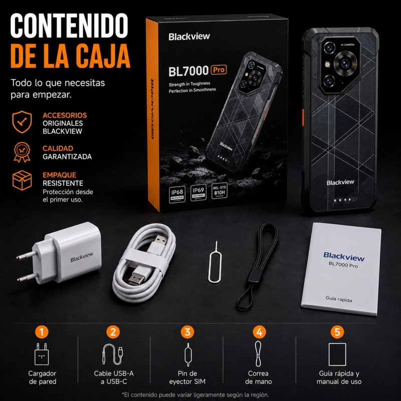 CELULAR RUGGED BLACKVIEW BL7000 PRO 5G 512GB 32GB RAM - 10