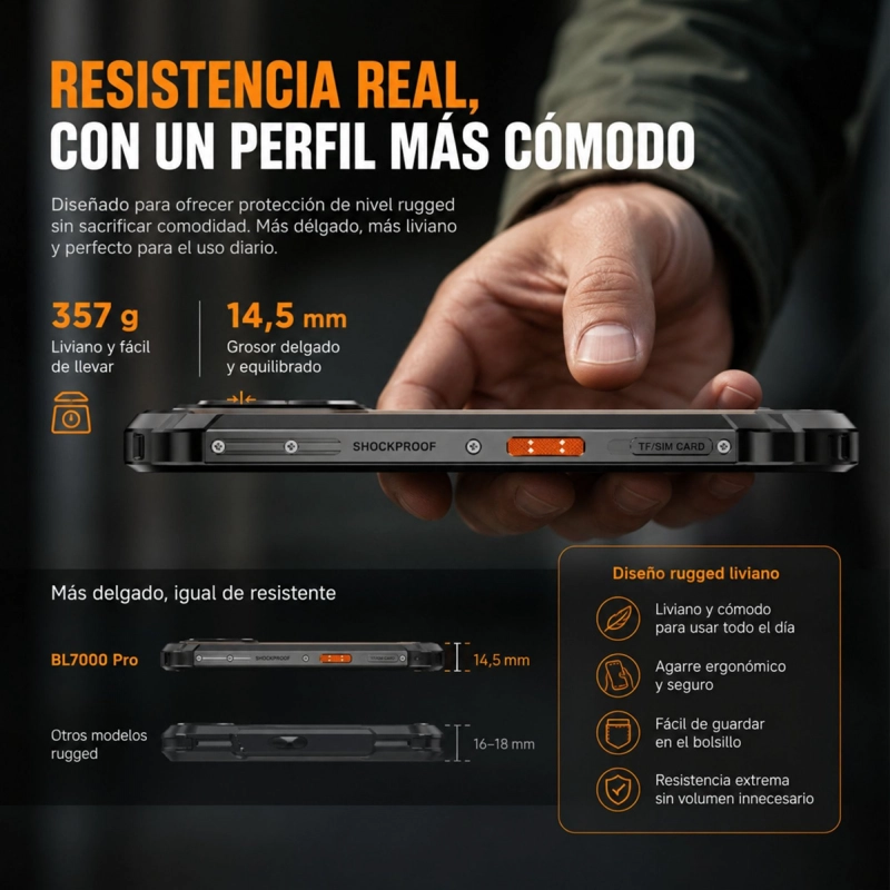 CELULAR RUGGED BLACKVIEW BL7000 PRO 5G 512GB 32GB RAM - 2