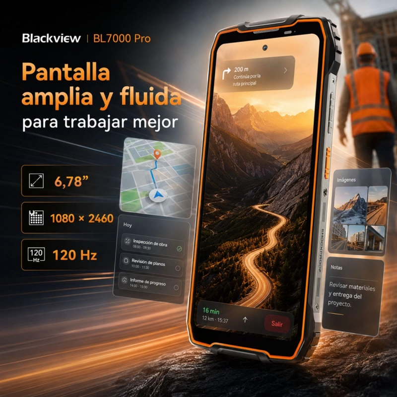CELULAR RUGGED BLACKVIEW BL7000 PRO 5G 512GB 32GB RAM - 4