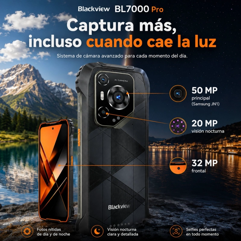 CELULAR RUGGED BLACKVIEW BL7000 PRO 5G 512GB 32GB RAM - 7