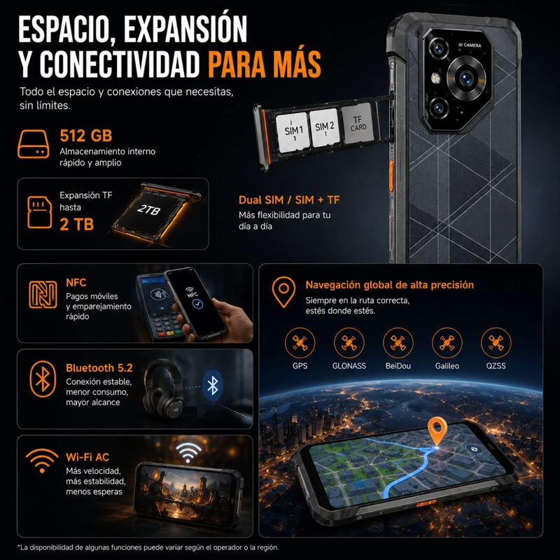 CELULAR RUGGED BLACKVIEW BL7000 PRO 5G 512GB 32GB RAM - 9