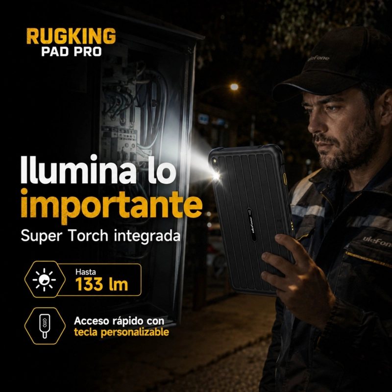 TABLET RUGGED ULEFONE RUGKING PAD PRO 4G COMPACTA 128GB 24GB - 5