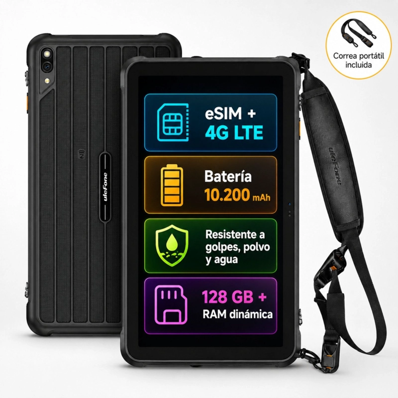 TABLET RUGGED ULEFONE RUGKING PAD 2 PRO LITE 4G 128GB 16GB - 1