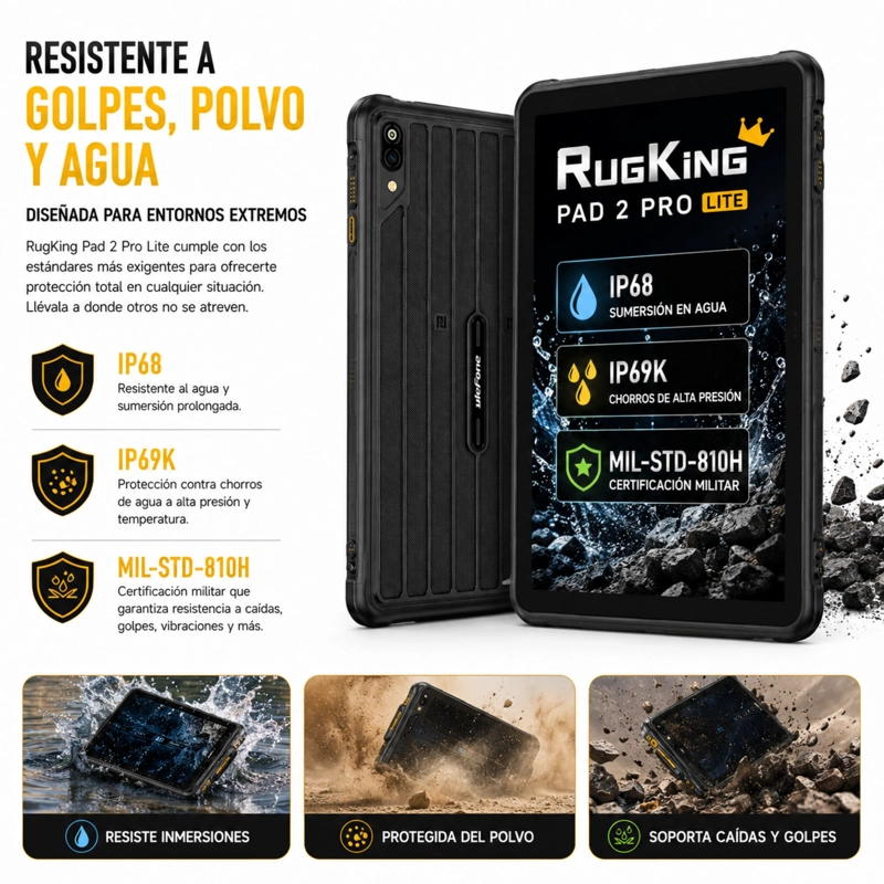 TABLET RUGGED ULEFONE RUGKING PAD 2 PRO LITE 4G 128GB 16GB - 3