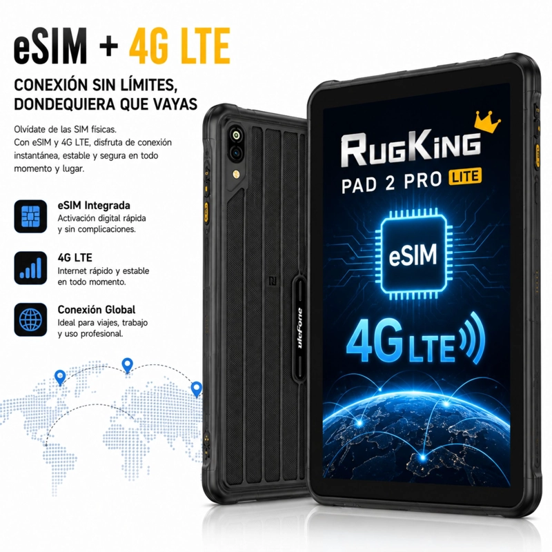 TABLET RUGGED ULEFONE RUGKING PAD 2 PRO LITE 4G 128GB 16GB - 5