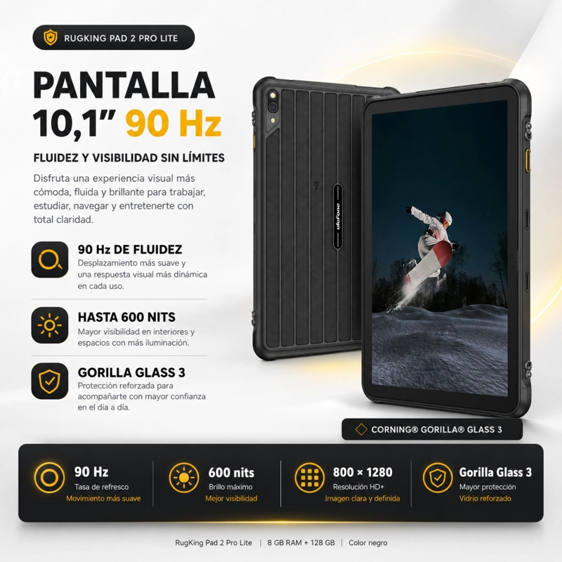 TABLET RUGGED ULEFONE RUGKING PAD 2 PRO LITE 4G 128GB 16GB - 8