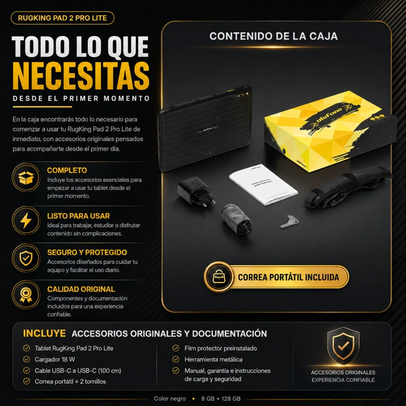 TABLET RUGGED ULEFONE RUGKING PAD 2 PRO LITE 4G 128GB 16GB - 9