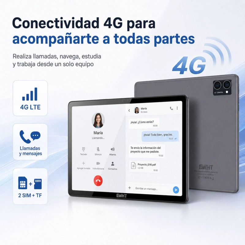 TABLET CWHT G16 4G 128GB 6GB RAM KIT COMPLETO ACCESORIOS - 5